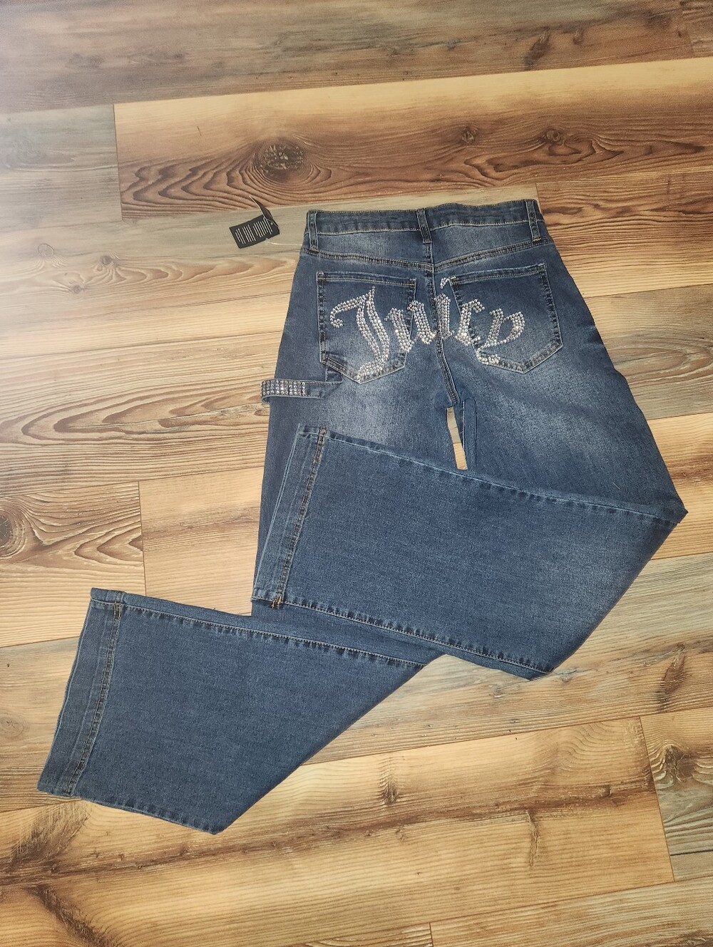 Juicy Couture Wide Leg Women's Jeans in Faded Blue Size 1/25 - Picture 3 of 6